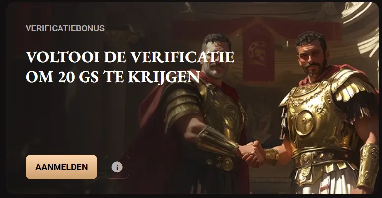 20 GS van Legion Bet bonus voor verificatie